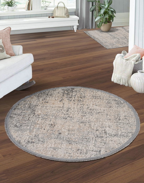 Conceptum Notta 1121 Alfombra 120 cm Gris y Beige Conceptum Notta 1121 Alfombra 120 cm Gris y Beige